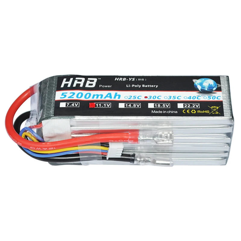 

HRB Hubsan H109S 5200mah 11.1V 30C 3S2P RC Lipo Battery For 4-xis UPair Quadcopter Drone Helicopter