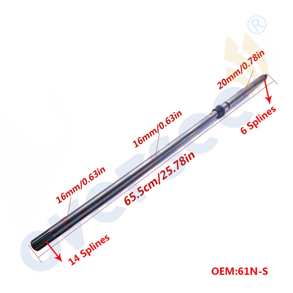 Короткий вал водителя в сборе 61N-45510 Fit 30HP 25HP 61N 61T yamaha подвесной двигатель 61N-45510-00 Parsun, yamaha подвесной двигатель