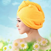 10 цветов микрофибра супер настраиваемый впитывание сухой волосы шляпа протирать волосы быстросохнущая полотенце женщина Девушка Купание сухое полотенце 25*60 см
