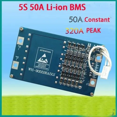 5S ячеек 50A 18 5 V 21V li-Ion BMS PCM плата защиты батареи для Limn2O4 li с балансом и