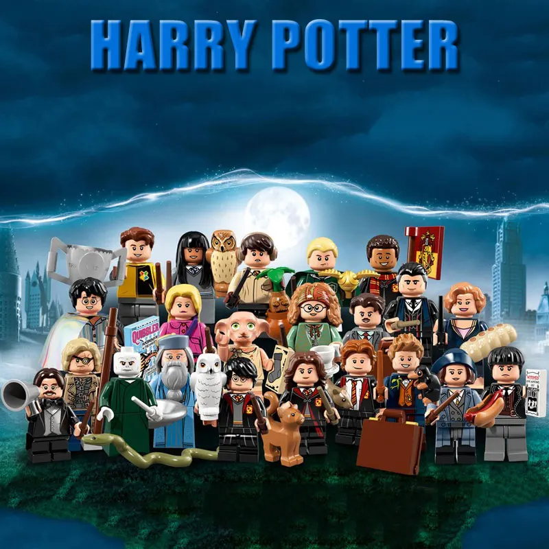 

Single Legoing Harry Potter Hogwarts Building Blocks Hermione Ron Weasley Bole Lord Voldemort Dobby Legoings Figures Model Toys