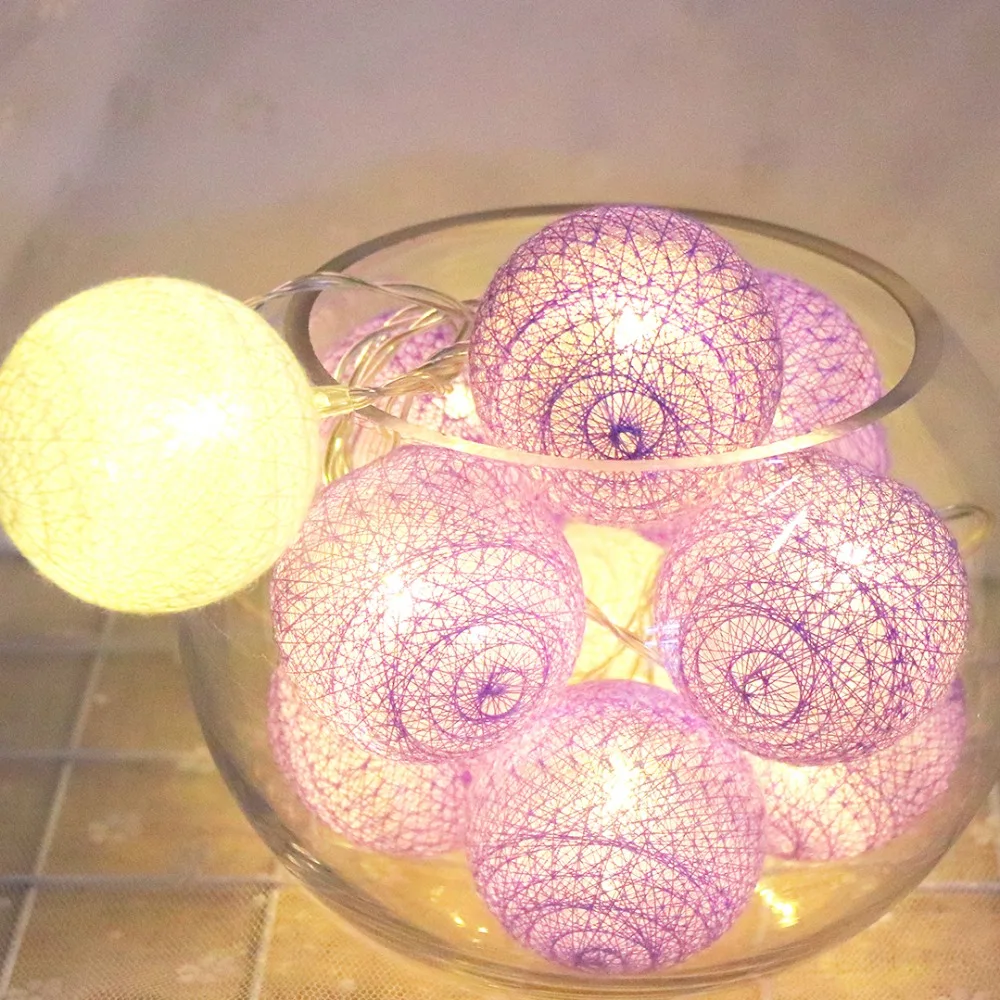 1.2M LED String Lights 3.5cm Dia Cotton Balls Strings Lighting Fairy Christmas Wedding Birthday Party Lanterns Decoration JQ 1.2M LED String Lights 3.5cm Dia Cotton Balls Strings Lighting Fairy Christmas Wedding Birthday Party Lanterns Decoration JQ