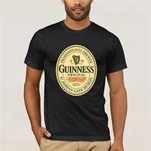 Create T Shirt O-Neck Men Short Sleeve Tall Guinness Beer Black&White Mens Round Neck Short Sleeve T-Shirt Size S-3XL T Shirt quick dry fitted round neck short sleeve color block spliced men s training t shirt