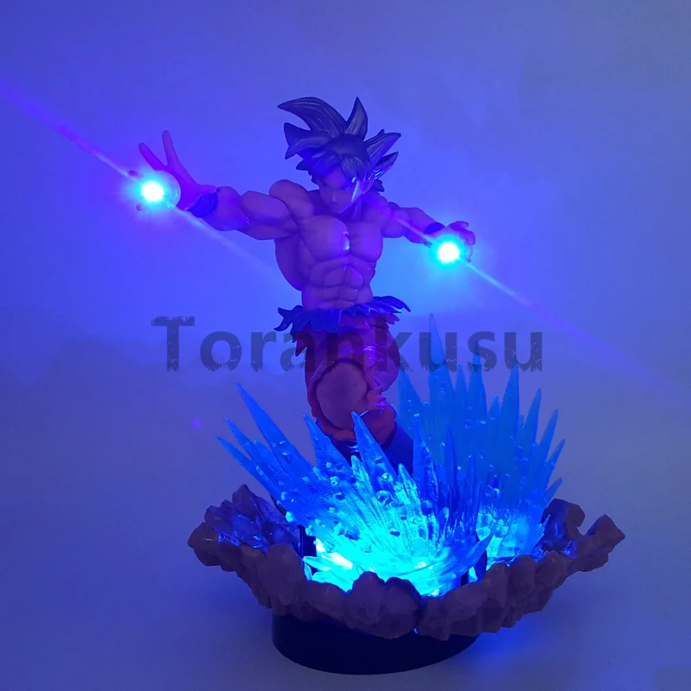 Dragon Ball Son Goku Ultra Instinct Led сцена DIY игрушки Dragon Ball Супер Аниме Фигурка модель игрушечная Статуэтка