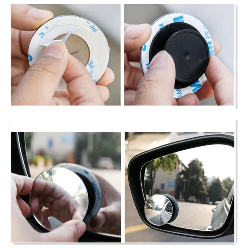 car styling 360 Wide Angle Round Convex Mirror for subaru xv a priori bmw e46 Volkswagen polo megane 3 captiva golf mk7 | Автомобили и