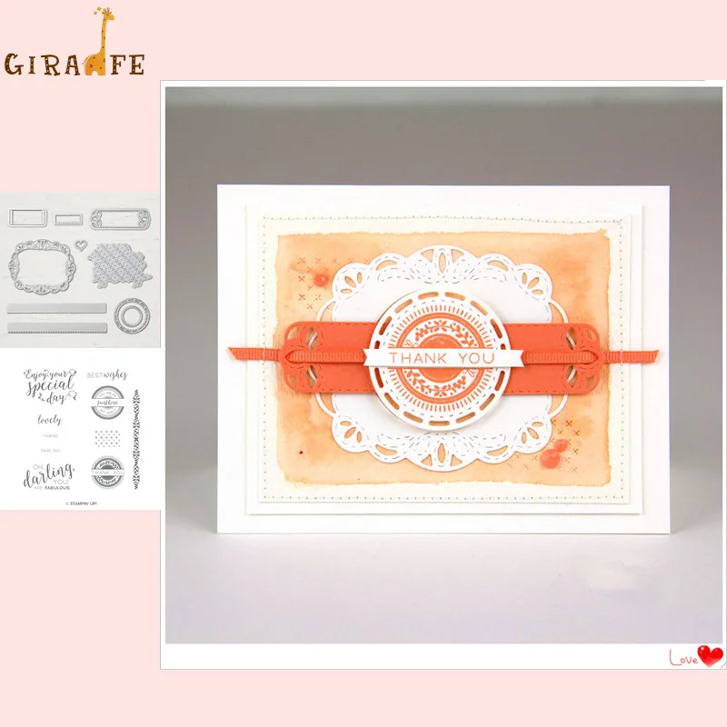 

Metal Cutting Dies and stamps Lace Border for scrapbooking Paper Cards Embossing Decorative Craft Stamps and Dies Sets