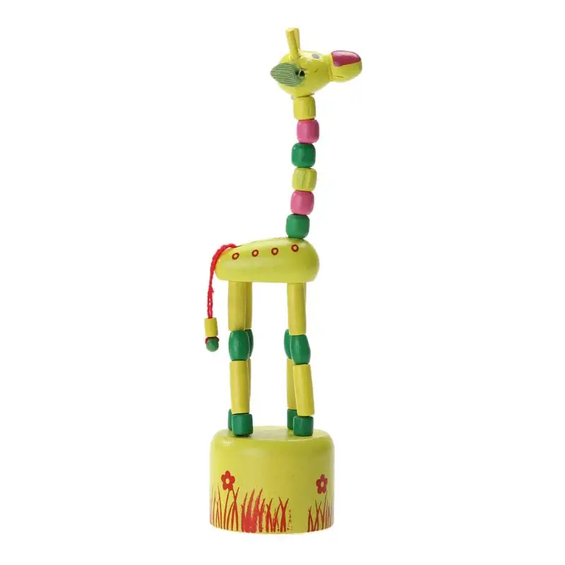 BASSK 2pcs Girafe en Bois Jouet de Danse Animal Station balançoire Seau bébé Jouets