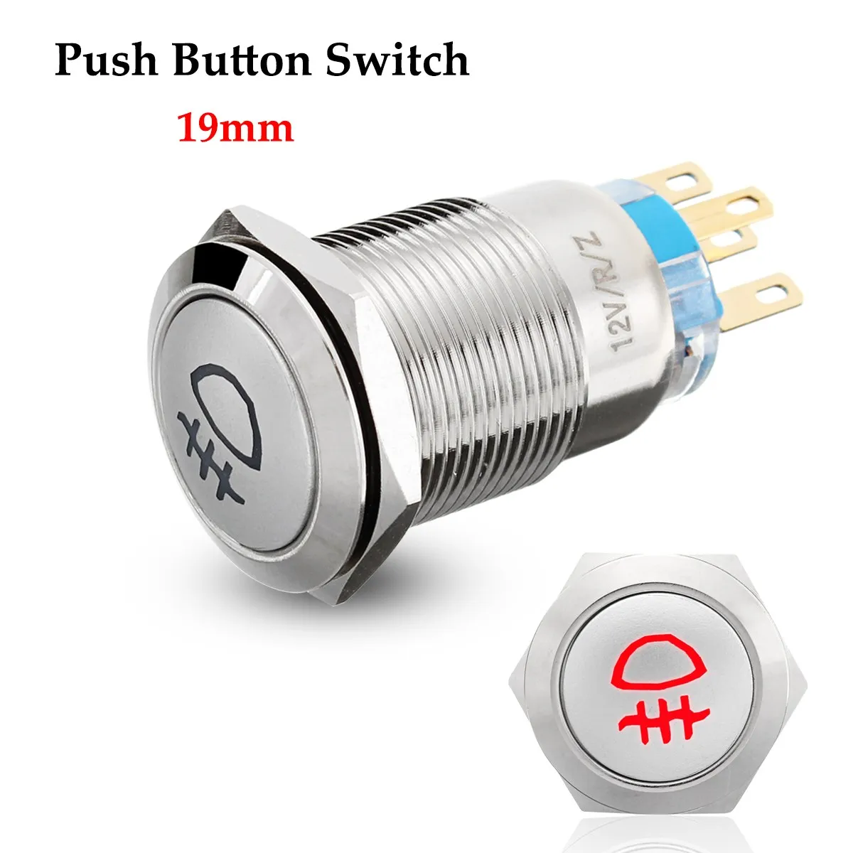 5 X Car 12V ON//OFF Round Boat Toggle Switch Push Button White R ZY