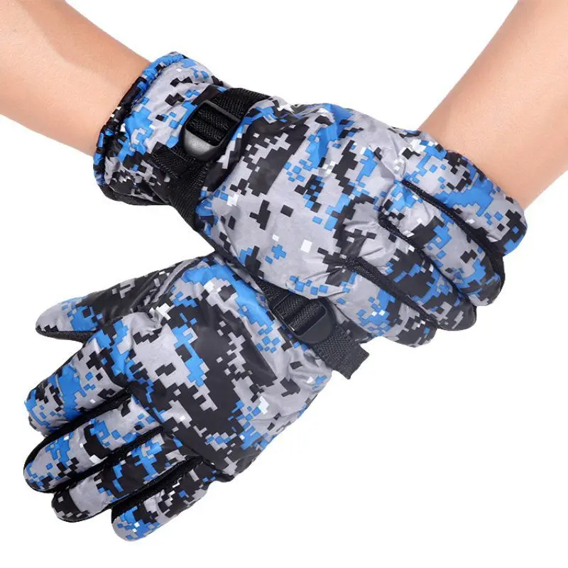 

1 Pair Winter Warm Windproof Motorcycle Ski Gloves Comfortable Adjustable Full Finger Gloves Unisex Snowboard Gloves Skiing
