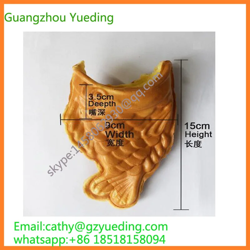 

Automatic taiyaki machine Open mouth fish waffle maker machine,taiyaki pan fish waffle maker