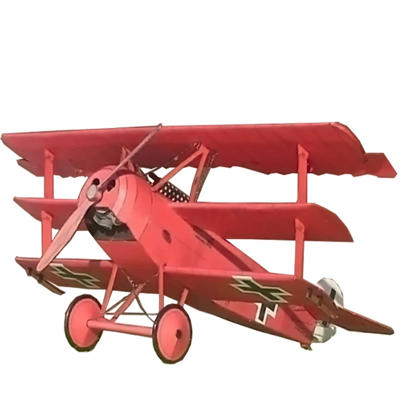 Немецкий Fokker Dr.I одиночный сиденье три крыла истребитель 3D бумажная модель