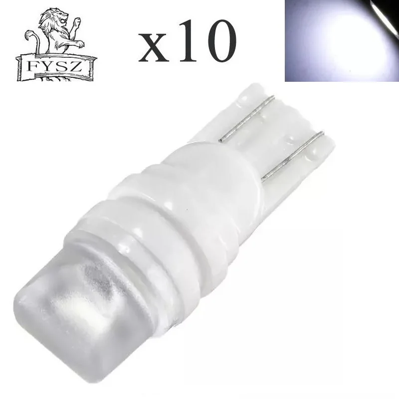 

10Pcs New T10 12v 2835 ceramic 3-smd W5W 194 6000k astigmatic width indicator lamp reading lamp instrument lamp
