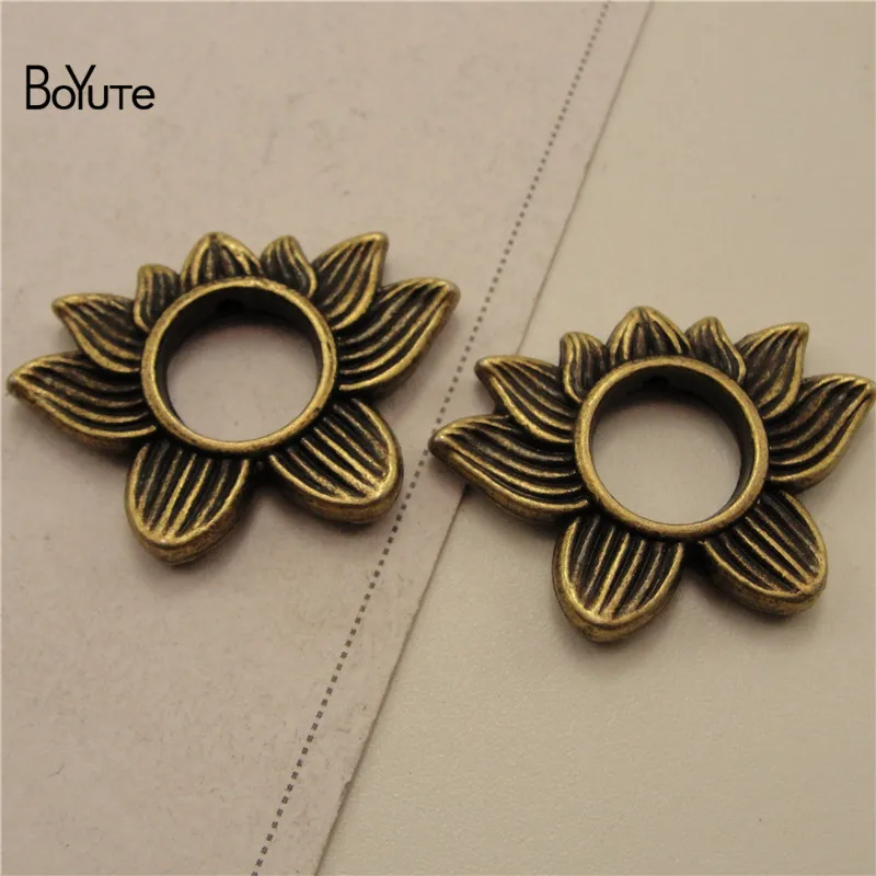 BoYuTe Wholesale Zinc Alloy Antique Bronze Silver Lotus Beads Jewelry Making DIY Hand Made Accessories (9)