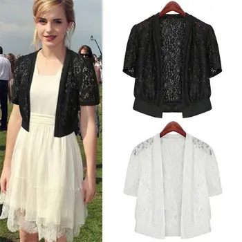 

Summer Women Ladies Shawl Mesh Lace Short Sleeve Casual Top Blouse New Fashion Women Tops Cardigan Plus Size