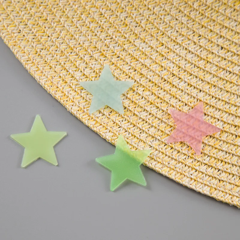 100 шт. 3 DStars игрушка новизны Светящиеся в темноте звезды наклейки Световой Флуоресцентные наклейки для малыша Babyroom Спальня Декор потолка