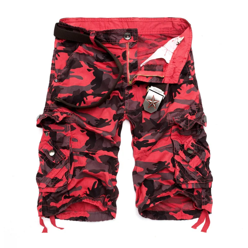 En Ligne Taille américaine 2019 nouveau Camouflage lâche Cargo Shorts hommes Cool été militaire Camo court pantalon Homme Cargo Shorts