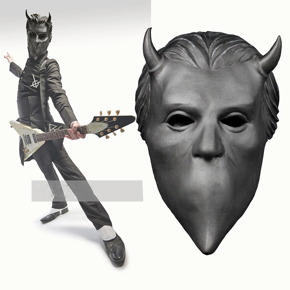 Ghost Nameless маска упыря Косплей Ghost B. C тяжелый металл Doom жесткий рок-ролл Группа латексный шлем маски вечеринка Хэллоуин реквизит