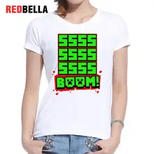 REDBELLA Tumblr Women Clothing Fashion Cool Boom Punk Cotton Short Sleeve Casual Hipster O Neck Tops Poleras De Mujer Moda 2017