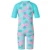 BAOHULU Cyan Flower Baby Girl Swimsuit UV UPF50+ One Piece Kids Girls Swimwear for 3-12 Years Children Swimming Suit Пляжная одежда