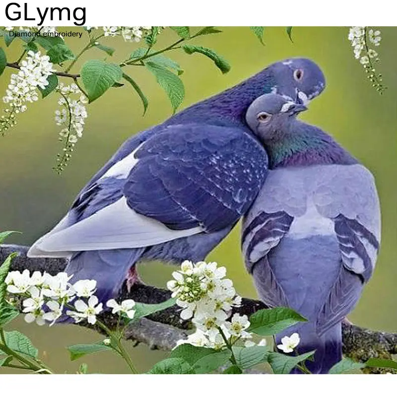 Needlework Diy Handicrafts Diamond Painting Dove Decorative Diamond embroidery Love Bird Square Drill Mosaic Picture Craft