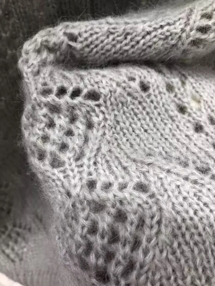 Мохеровый вязаный свитер-2019ss женский/женский белый/красный/серый круглый вырез вязаный кардиган Топ