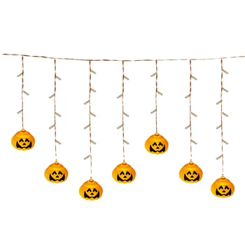 

Halloween decoration pumpkin lamp curtain lamp pumpkin string lamp led luminous lantern string bar layout scene decoration strip