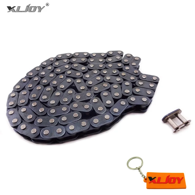 XLJOY 116 звенья T8F цепь с запасным главным звеном для 2 тактных 47cc 49cc мини мотоциклов