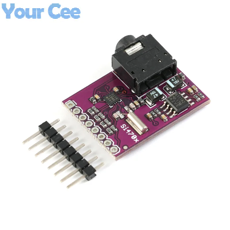 Si4703 FM Tuner Evaluation Board Radio Tuner Development Board Module with 3.5MM Headphone Audio Jack (2)