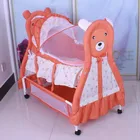 Best Price as low as $149.00 Three Colors Good Quality Manual Animal Carton Image Baby Bed Baby Cradle Including Mosquito Net And Sleeping Basket