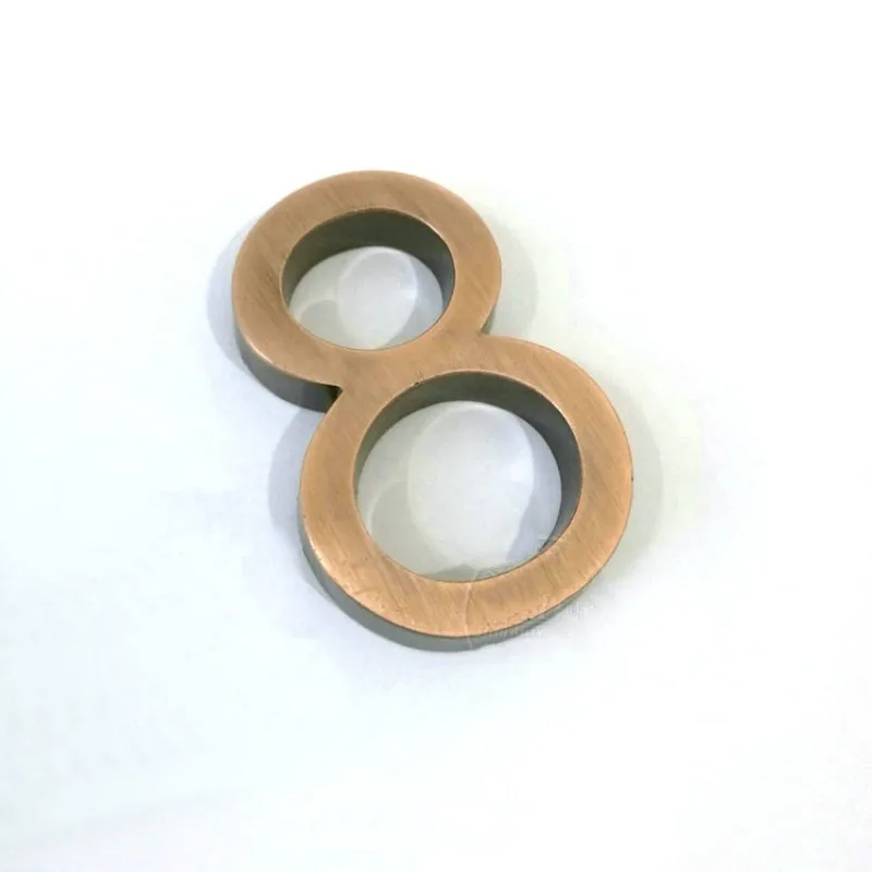 

60x38x8MM Antique Bronze Door Address Sign House Hotel Number Plaque Digits Numbers Sticker Customized Sign ABS Plastic