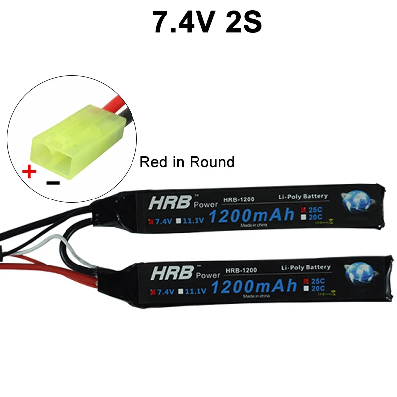 HRB RC Lipo Батарея 2S 3S 7,4 V 11,1 V 1200 мА/ч, 25C Tamiya по супер скидке разъем страйкбол пистолеты безопасная сумка огнеупорный мешок для RC автомобиль радиоуправляемого летательного аппарата fpv - Цвет: 7.4V F-red in round