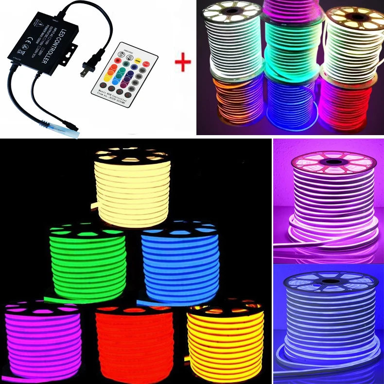 Оптовая продажа 110 В 220 led неоновый гибкий RGB SMD5050 Размер 15*26 мм UCS1903 Мечта Цвет LED с