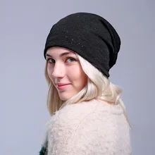 Женская зимняя шапка, вязаные шапки бини, Женская мода skullies, повседневные уличные Лыжные шапки, толстые теплые шапки для женщин