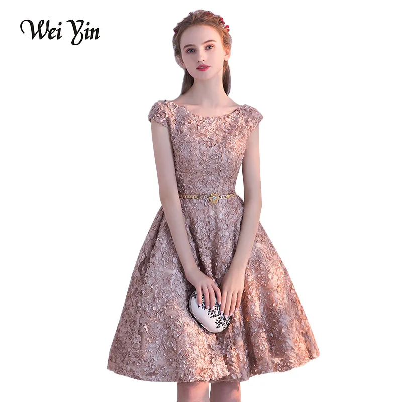 weiyin Real Photo 2020 New Prom Dress In Stock Evening Gown A-line Lace Formal Wedding Party Dresses WY415 | Свадьбы и торжества