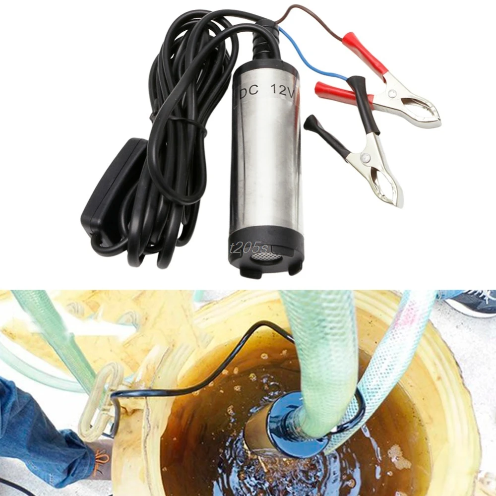 

DC 12V Stainless Steel Submersible Diesel Fuel Water Oil Pump 12L Per Minute New T15 Drop ship