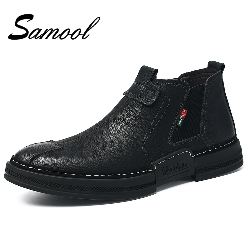 

2018 Brand Genuine Leather Men Sleeve Shoes New Solid Color British Style Casual Shoes For Mens Wear Resistant Flats Lx5