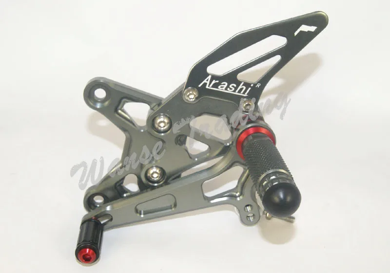 Регулируемый Rider сзади Наборы для ухода за кожей Rearset подножка ног колышки серый для Kawasaki Ninja ZX-6R ZX6R 2009 2010 2011 2012 2013