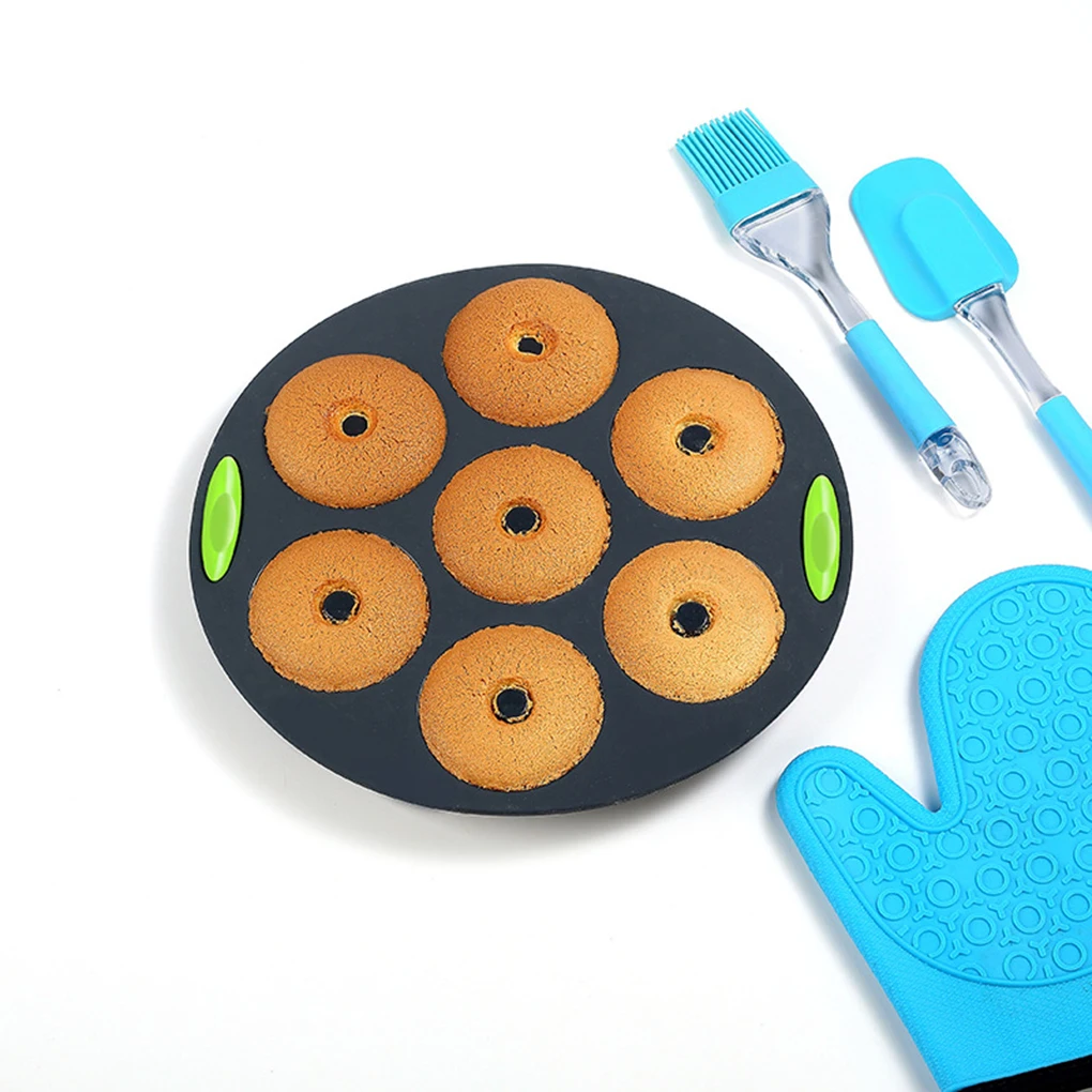 

5pcs Silicone Double Color Round Cake Mould Muffin Cup Tray Toast Pan Baking Tool Kitchen Gadgets