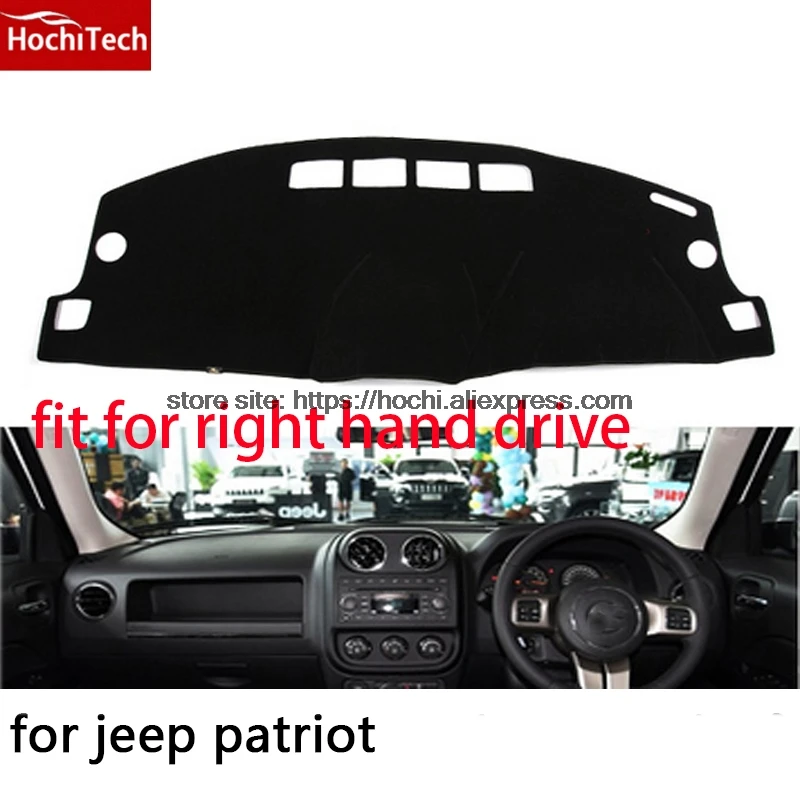 Защитный коврик для приборной панели jeep patriot черный красный стайлинга автомобиля