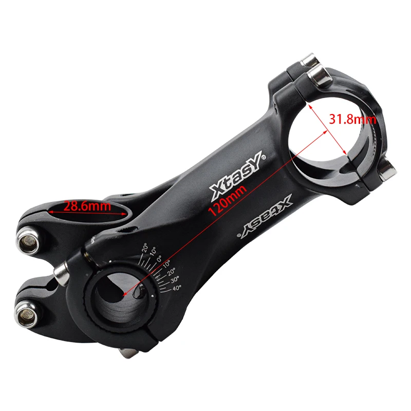 Black 120mm Тайваньские регулируемые стебли для велосипеда 31,8 мм x 28,6 мм алюминиевый сплав MTB велосипедный стержень 100/120 мм Длина 60 градусов стержень для дорожного горного велосипеда - Цвет: Black 120mm