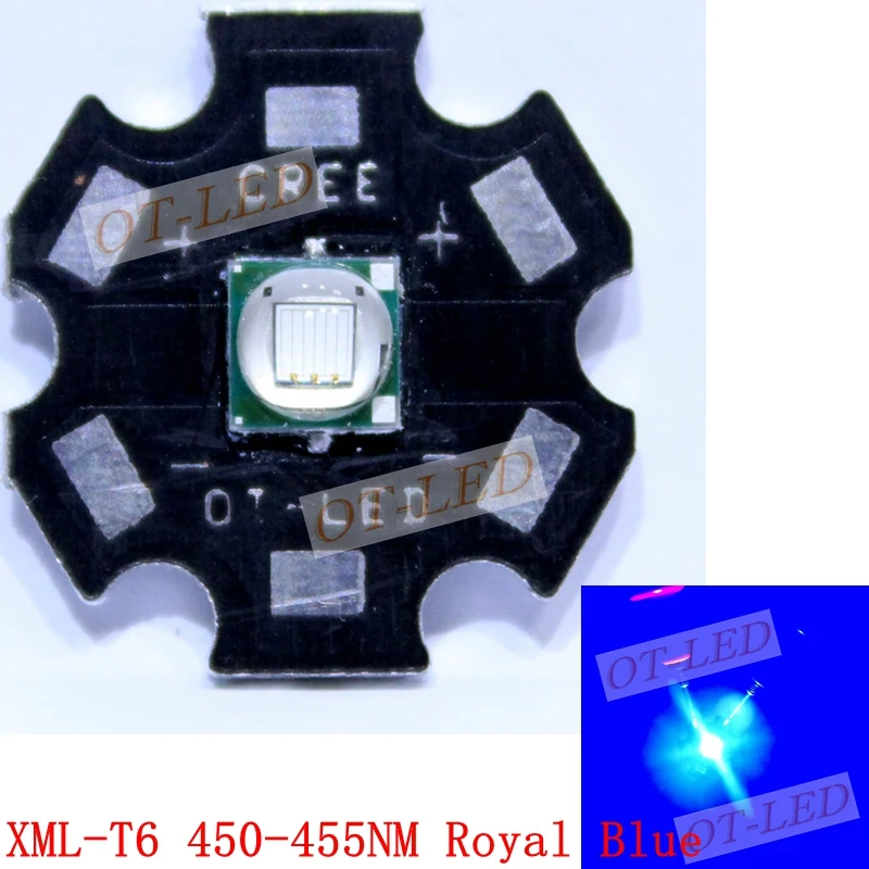 1 шт. CREE XML XM-L T6 LED U2 10 Вт Холодный белый Теплый белый синий УФ высокая мощность светодиодный излучатель диод с 14 мм 16 мм 20 мм 25 мм PCB для DIY