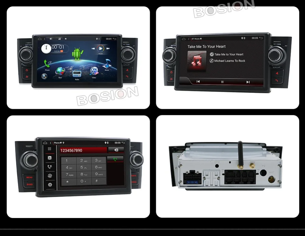 Perfect Bosion HD 1 din Android 8 Octa Core car GPS Navigation 7 " Car DVD radio Multimedia for Fiat Linea 2006 with Radio/BT/RDS/WIFI 1