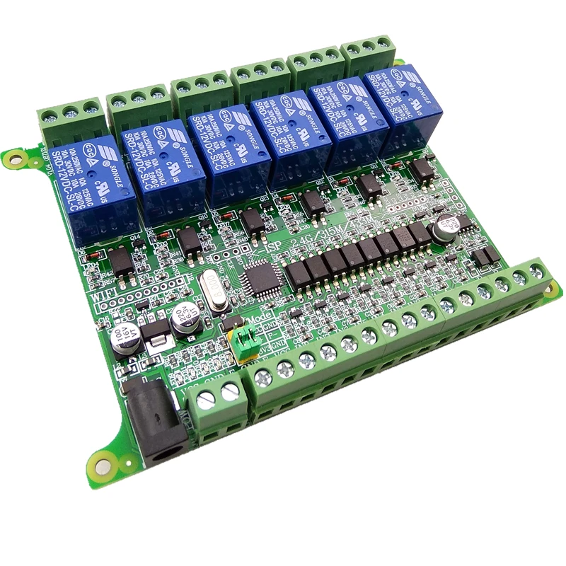 

Modbus RTU 6 Way Relay Output 8 Way Input RS485 Optional WIFI 2.4G Wireless Communication