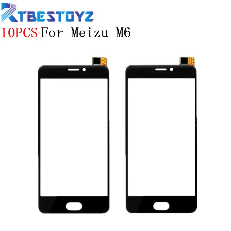 

RTBESTOYZ 10PCS/Lot 5.2'' Replacement Parts For Meizu M6 Meilan 6 Touch Screen Digitizer Sensor Outer Glass Lens Panel