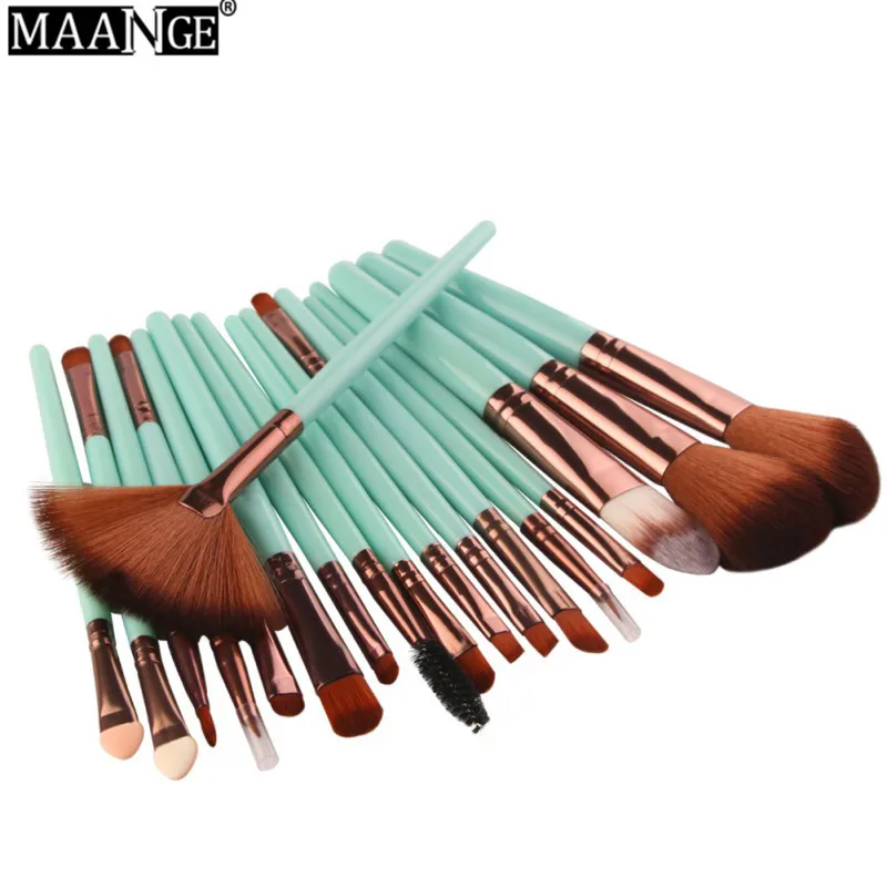 MAANGE Professional 18 шт. кисти для макияжа Набор для нанесения основы румян теней для век подводка для глаз губ макияж кисти инструмент Косметическая пудра