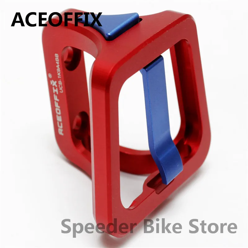 Red Blue Aceoffix для велосипеда Brompton union корпус передний Перевозчик ультра легкий передний блок несущей алюминиевый сплав CNC 52g - Цвет: Red Blue