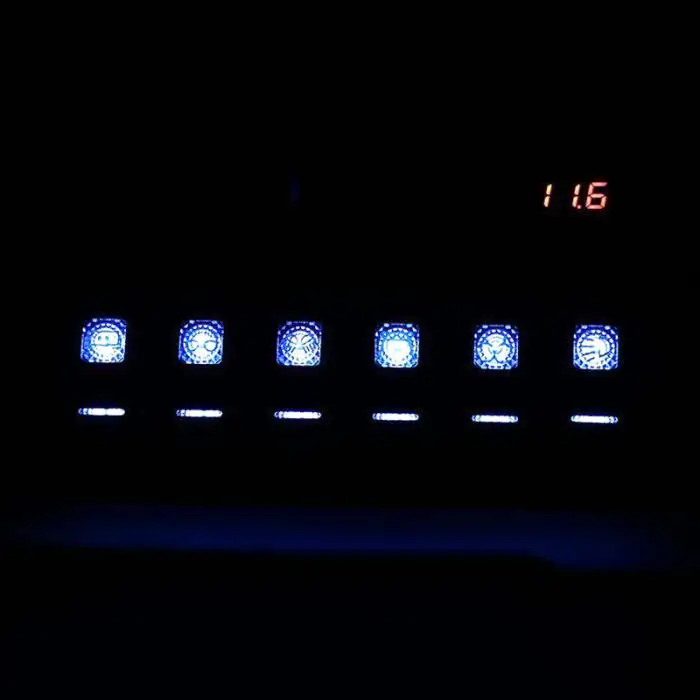 6 групп светодиодный кулисный переключатель панель лодка свет двойной USB Автомобильное зарядное устройство цифровой вольтметр 12 в разъем питания водонепроницаемый DXY88
