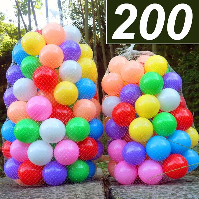 200 детские игрушечные шарики красочные мягкие пластиковые океанские
