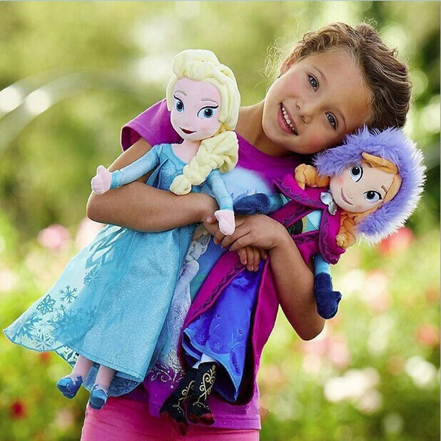 40cm 2pcs/lot Plush Doll Toys Unique Gifts Cute Girls Toys Princess Anna& Elsa Doll Girl Birthday Gifts Pelucia Boneca Juguetes 5