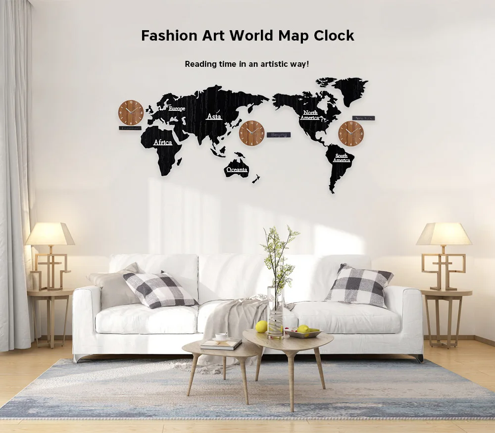3D Карта мира большие настенные часы DIY Деревянные МДФ цифровые настенные часы деревянные часы Современный европейский стиль круглый немой relogio de parede